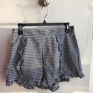 fab'rik Black & White Gingham Shorts